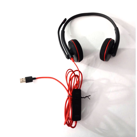 Plantronics Model C3220 Blackwire Black Red Computer Headset - Picture 6 of 9